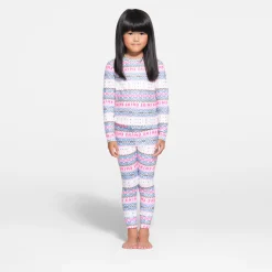 LOGO PLUSH POINTELLE KIDS LONG SLEEVE SET | OPAL FAIR ISLE-Skims Online