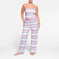 LOGO PLUSH POINTELLE SCOOP TANK | OPAL FAIR ISLE-Skims Clearance