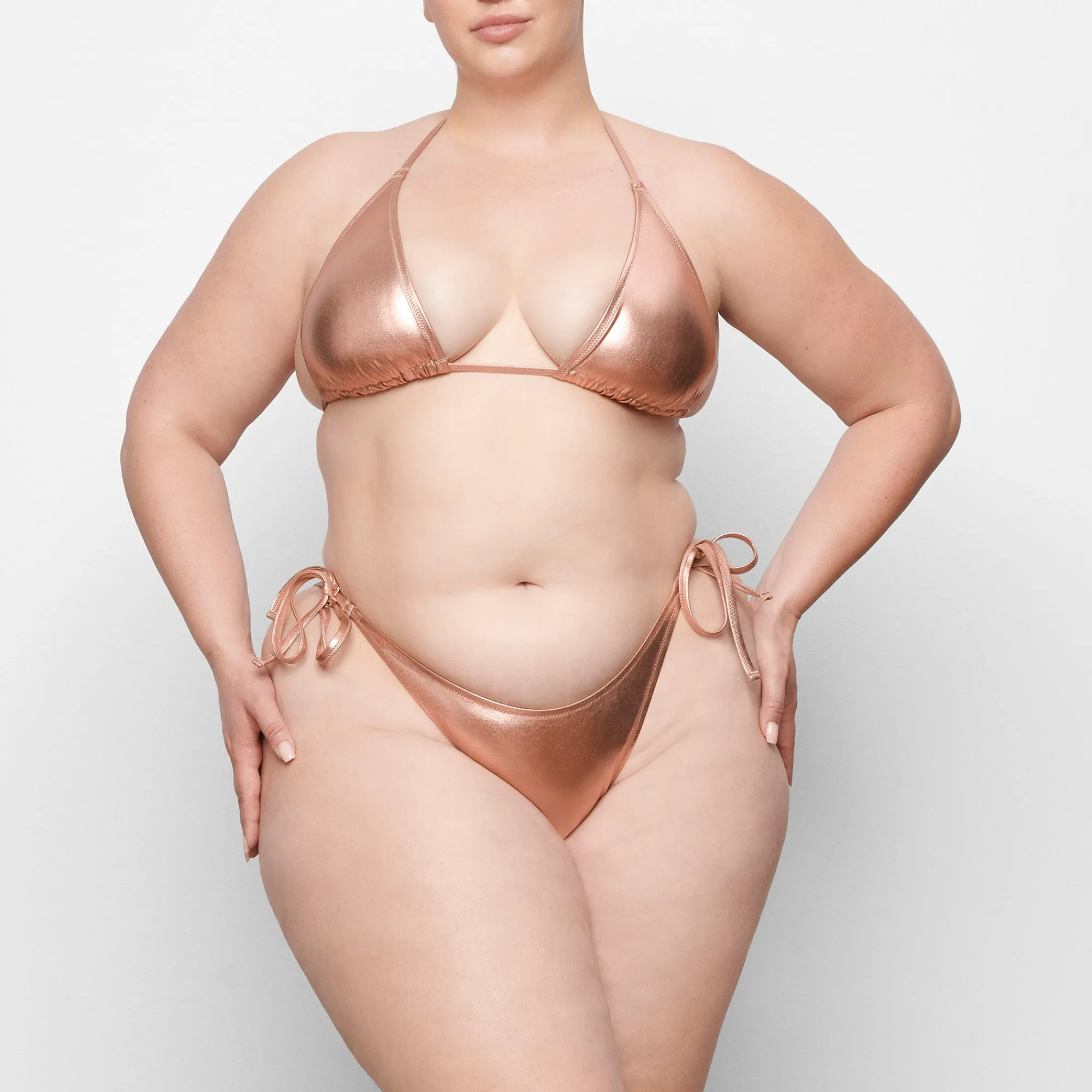 METALLIC SWIM TRIANGLE TOP |-Skims Best