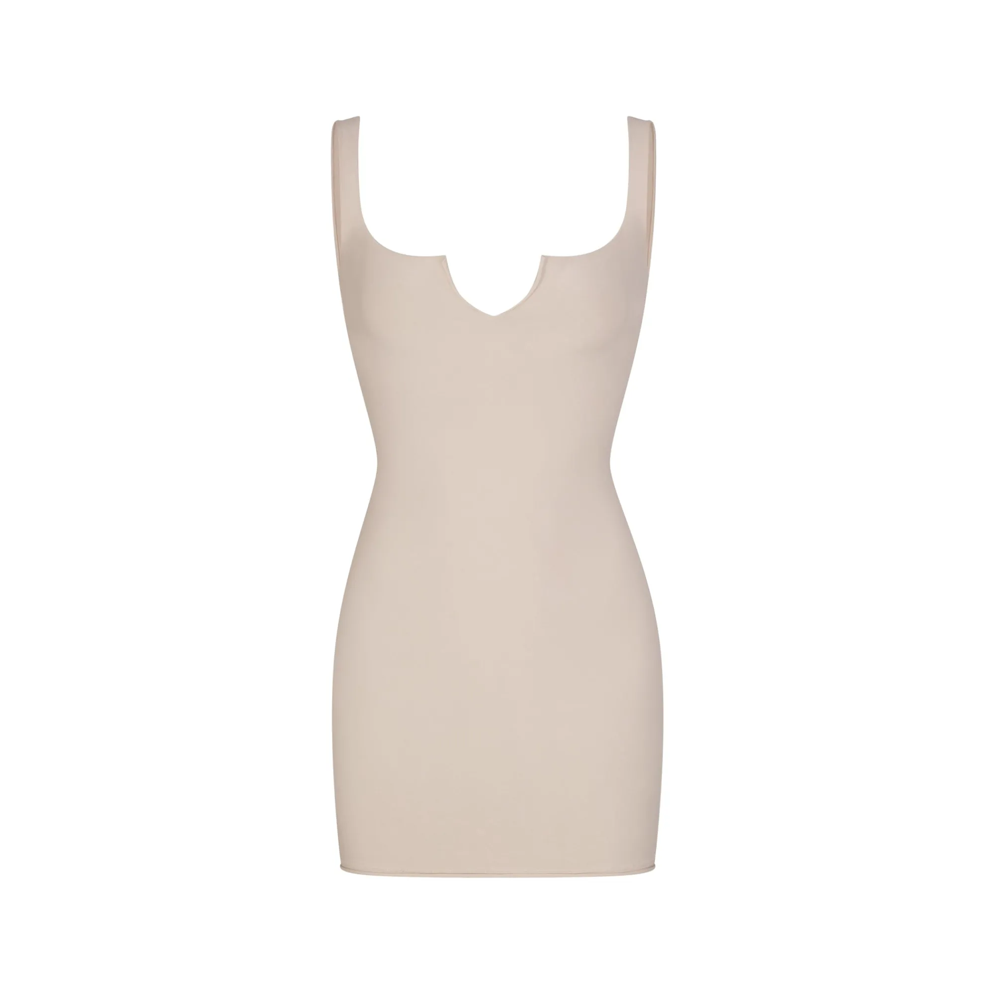 RAW EDGE SLIT FRONT MINI DRESS |-Skims Outlet