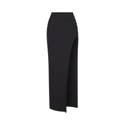 RAW EDGE SLIT LONG SKIRT |-Skims Hot