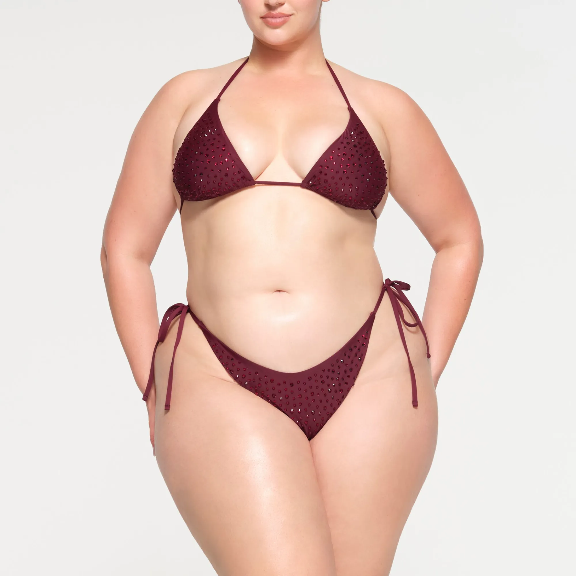 RHINESTONE TIE BIKINI BOTTOMS |-Skims Fashion