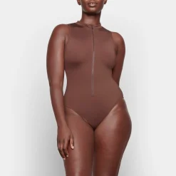 SIGNATURE SWIM ZIP FRONT SLEEVELESS ONE PIECE |-Skims Outlet