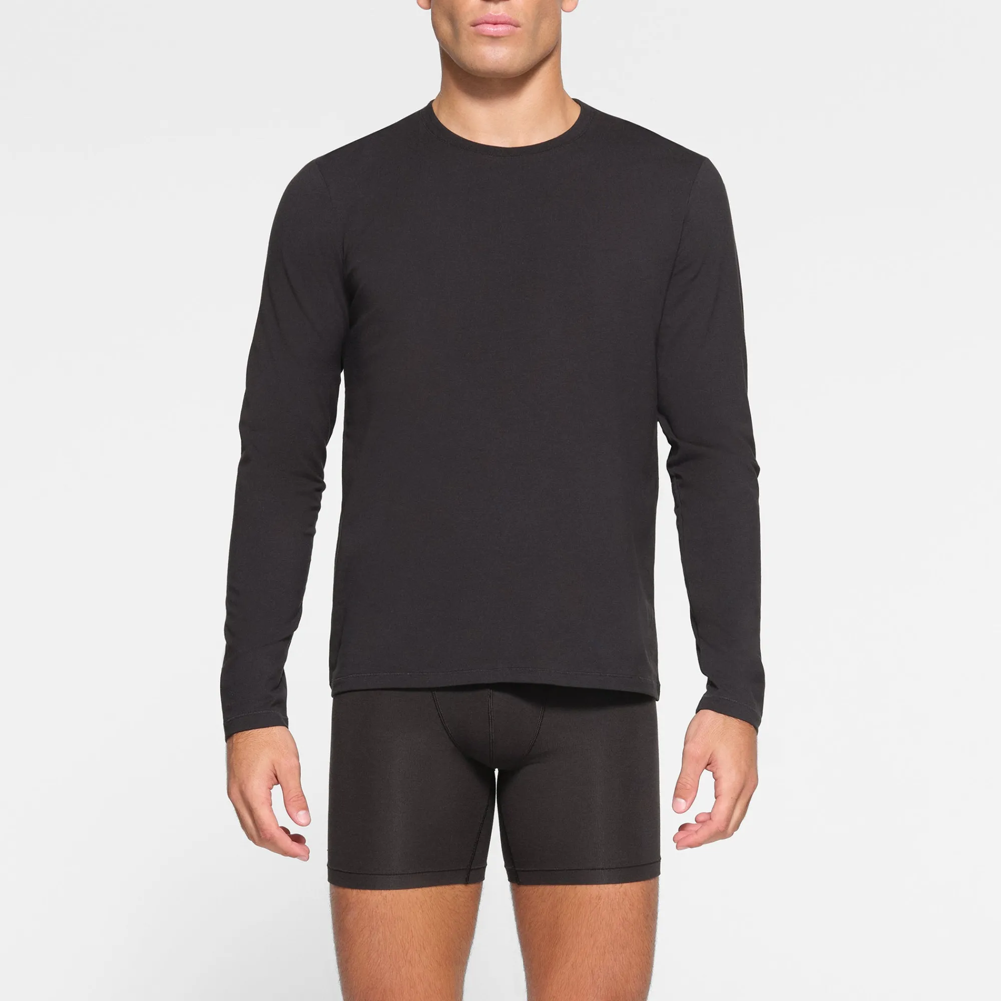 COTTON MENS LONG SLEEVE T-SHIRT |-Skims Sale