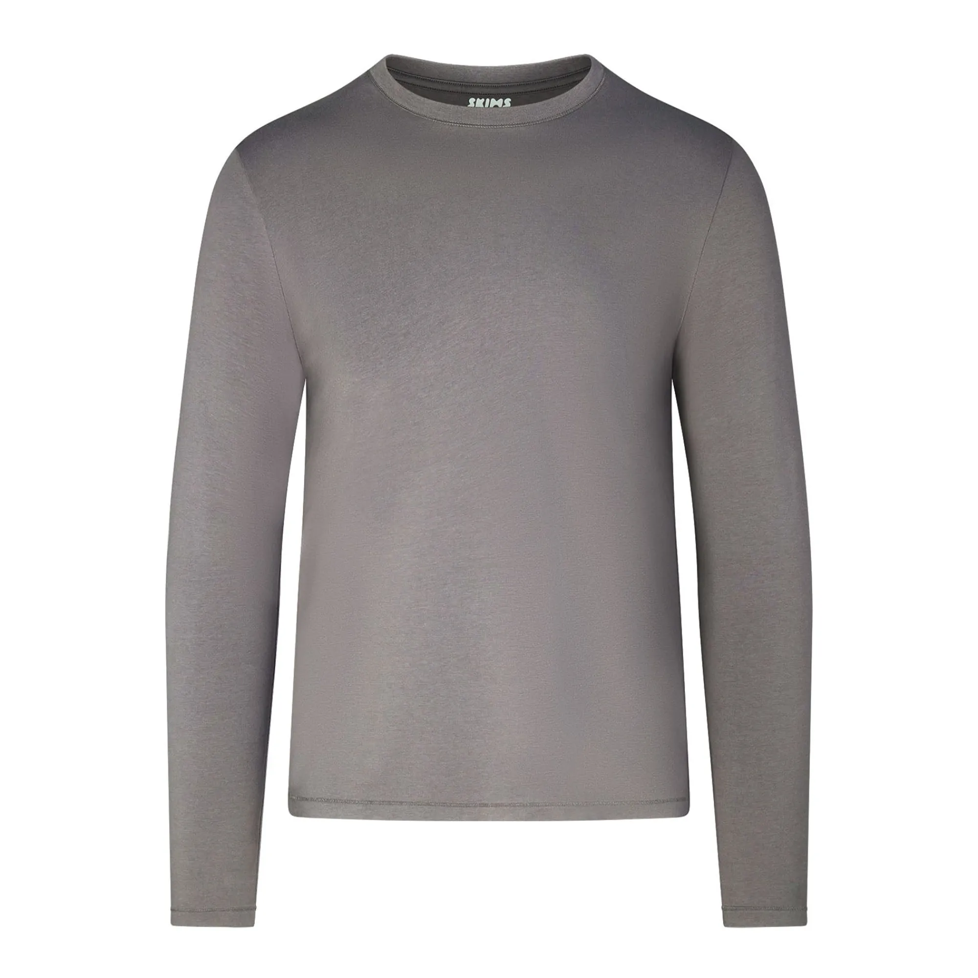COTTON MENS LONG SLEEVE T-SHIRT | WASHED GUNMETAL-Skims Online