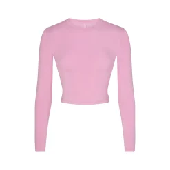 SLEEP SUPER CROPPED LONG SLEEVE | BUBBLE GUM-Skims Discount
