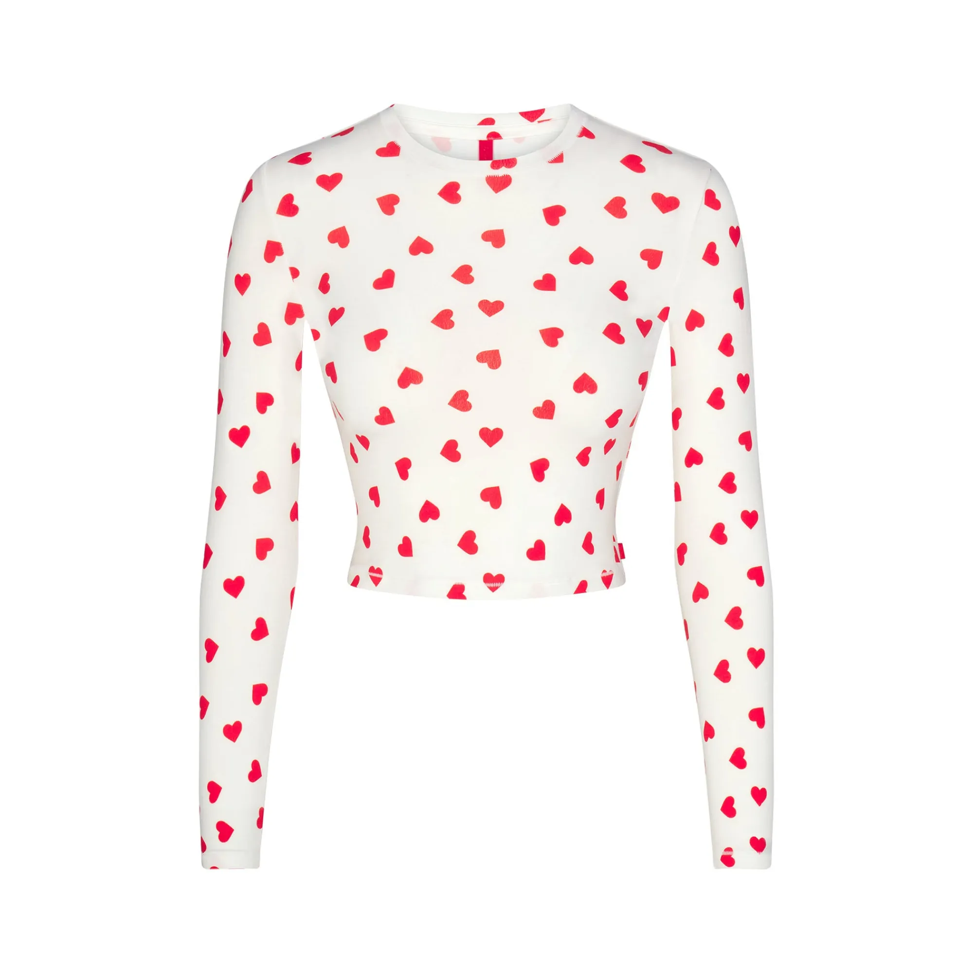 SLEEP SUPER CROPPED LONG SLEEVE | RUBY AND MARBLE HEART-Skims Sale