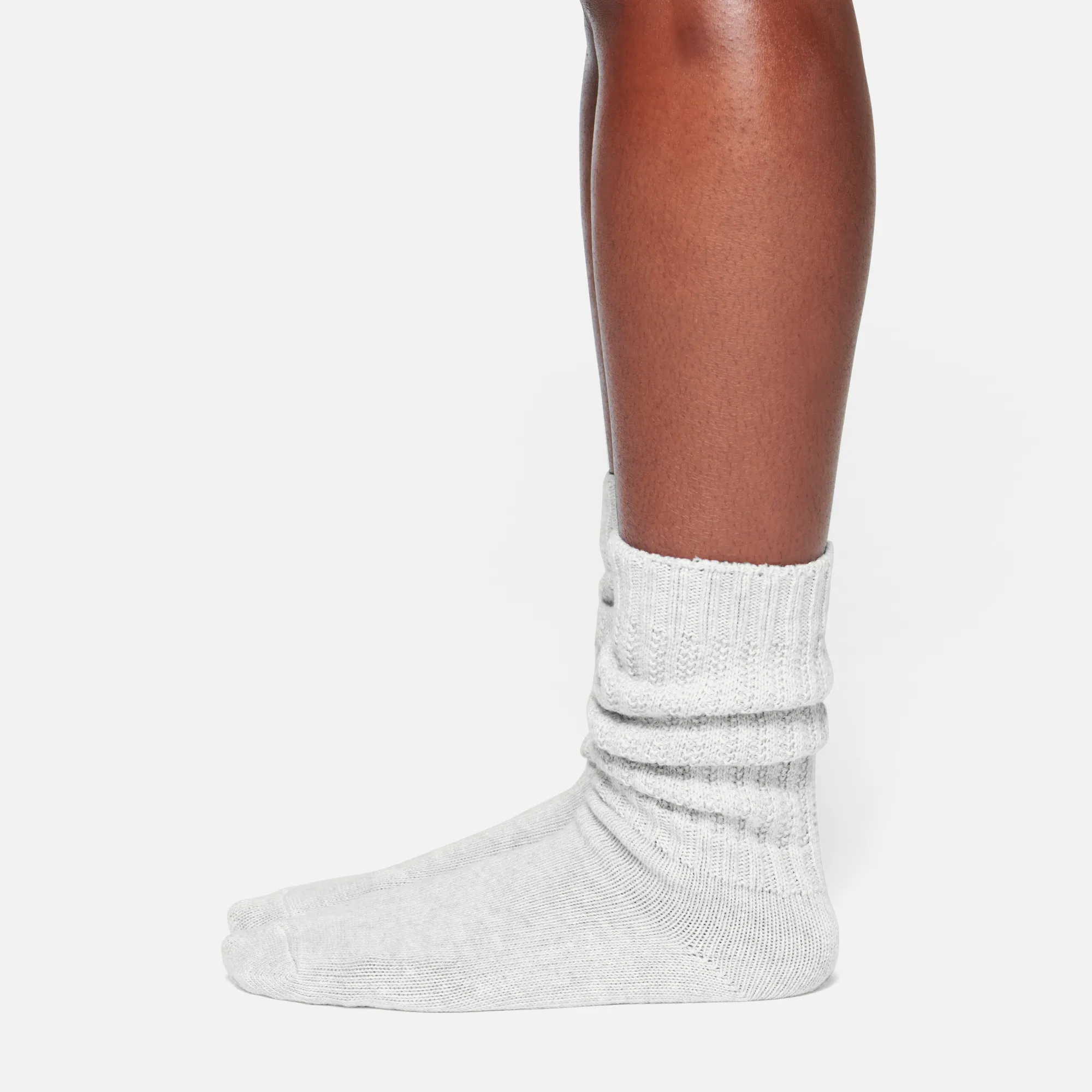SLOUCH SOCK | LIGHT HEATHER GREY-Skims New