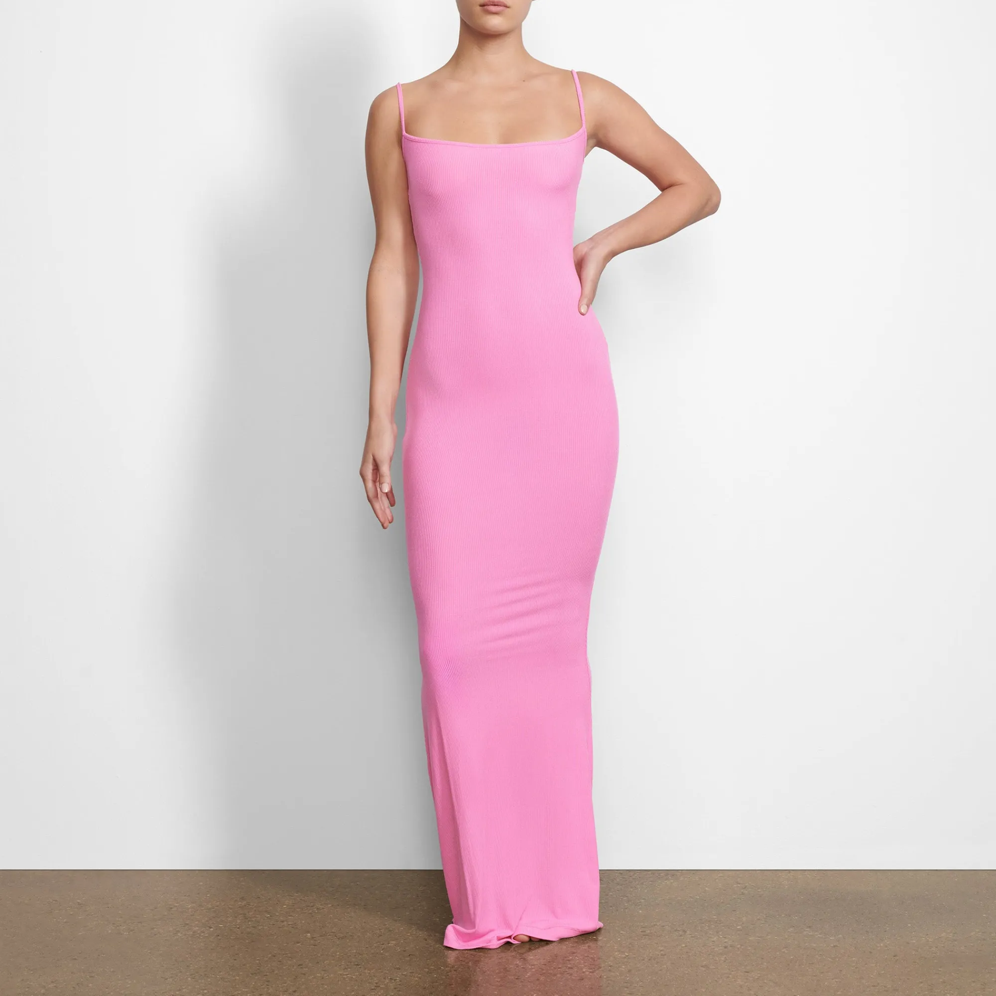 SOFT LOUNGE LONG SLIP DRESS | BUBBLE GUM-Skims Best