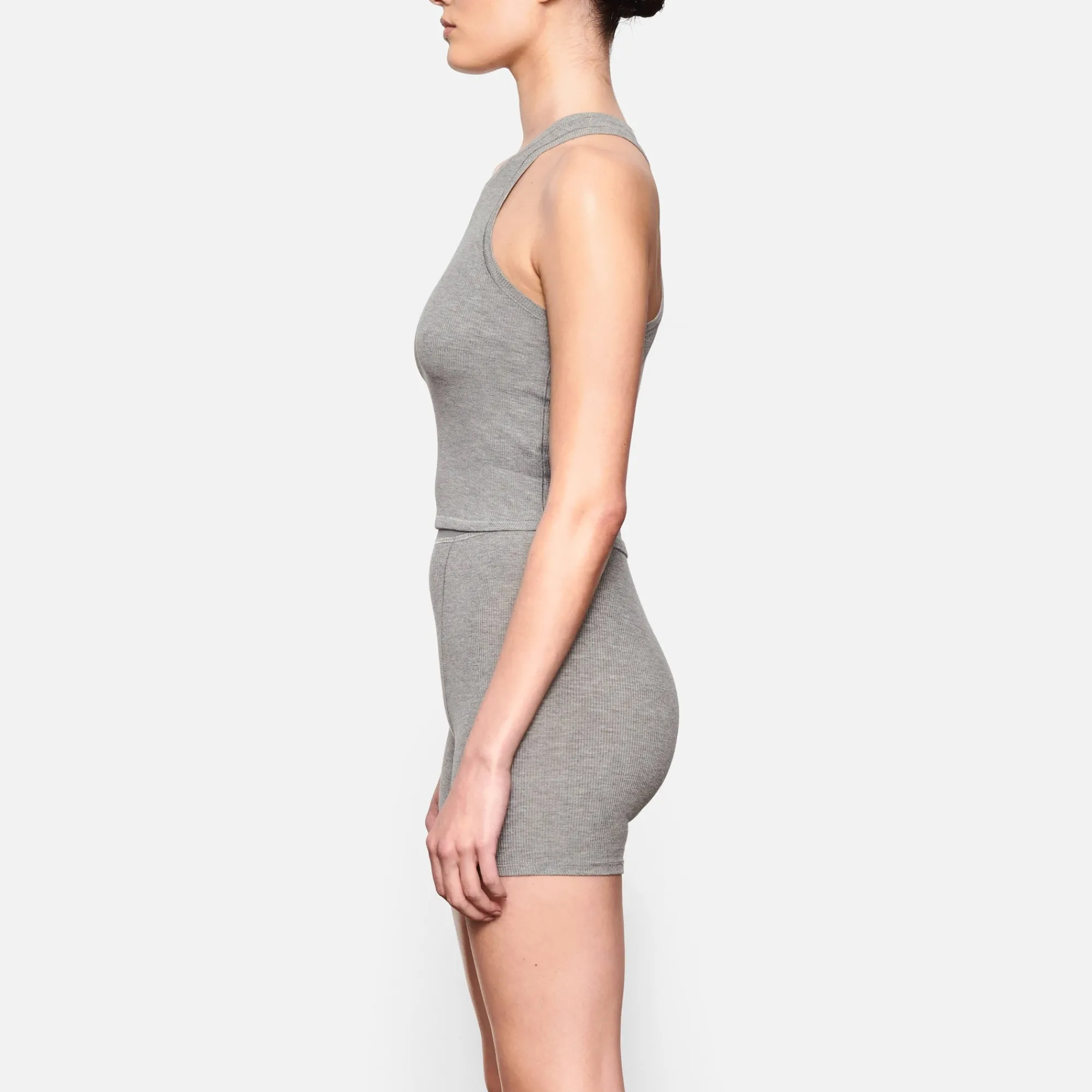 SOFT LOUNGE RACER TANK | HEATHER GREY-Skims Outlet