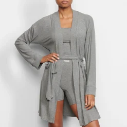 SOFT LOUNGE ROBE | HEATHER GREY-Skims Hot