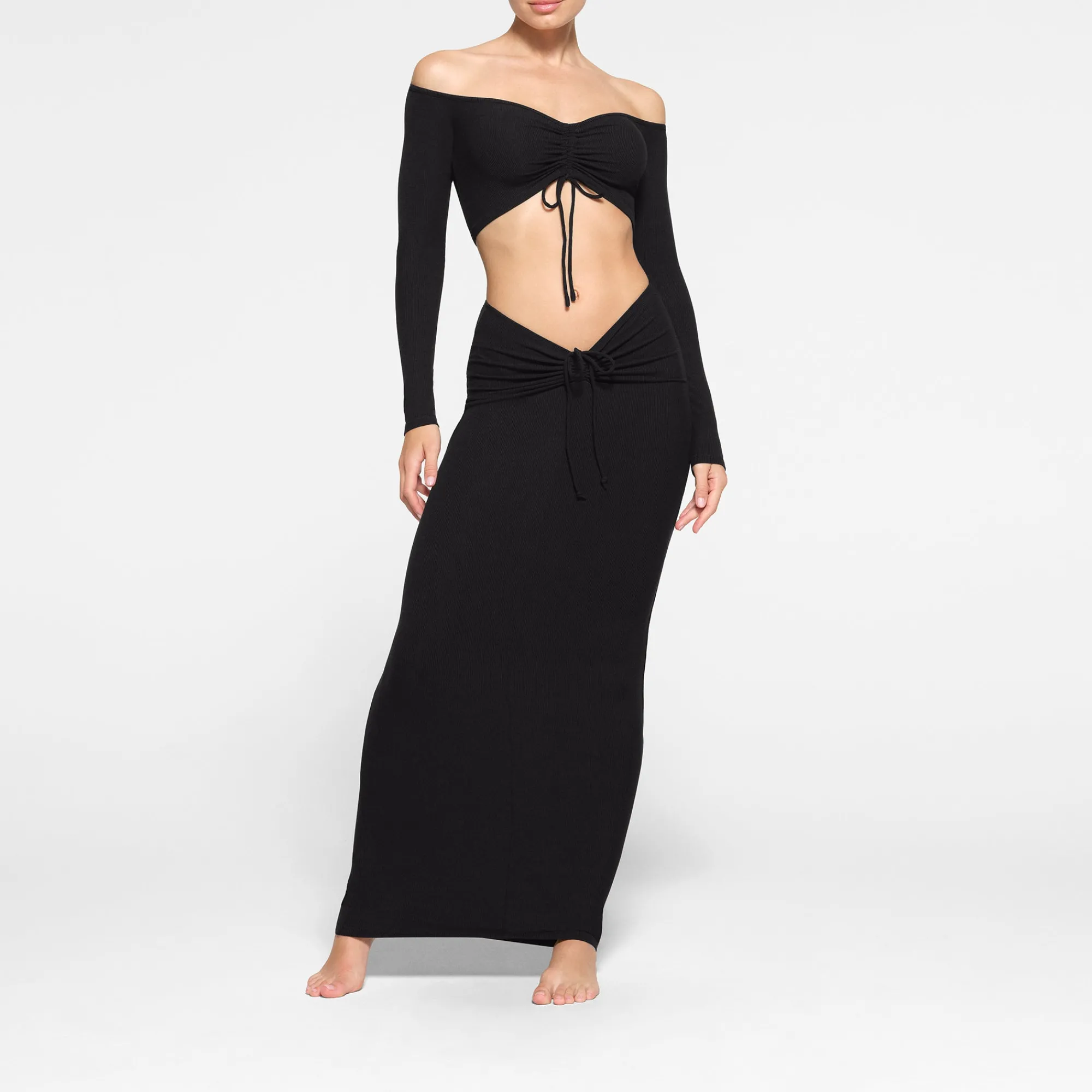 SOFT LOUNGE RUCHED LONG SKIRT |-Skims Best