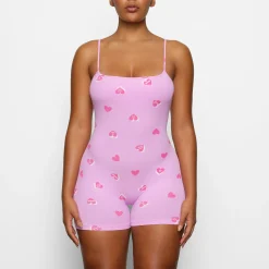 SOFT LOUNGE SCOOP ONESIE | PETAL PRINT-Skims Online