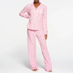 SOFT LOUNGE SLEEP SET | CHERRY BLOSSOM PRINT-Skims Clearance