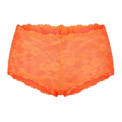 STRETCH LACE BOY SHORT | NEON ORANGE-Skims New