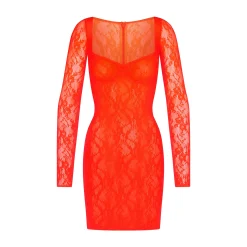 STRETCH LACE LINED LONG SLEEVE UNDERWIRE DRESS |-Skims Hot