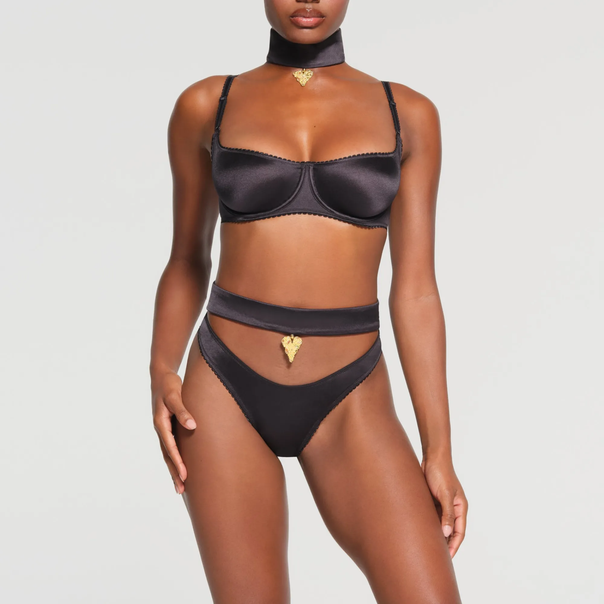 STRETCH SATIN PENDANT UNLINED SCOOP BRA |-Skims Discount