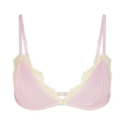VELVET LACE TRIANGLE BRALETTE | CHERRY BLOSSOM-Skims Hot