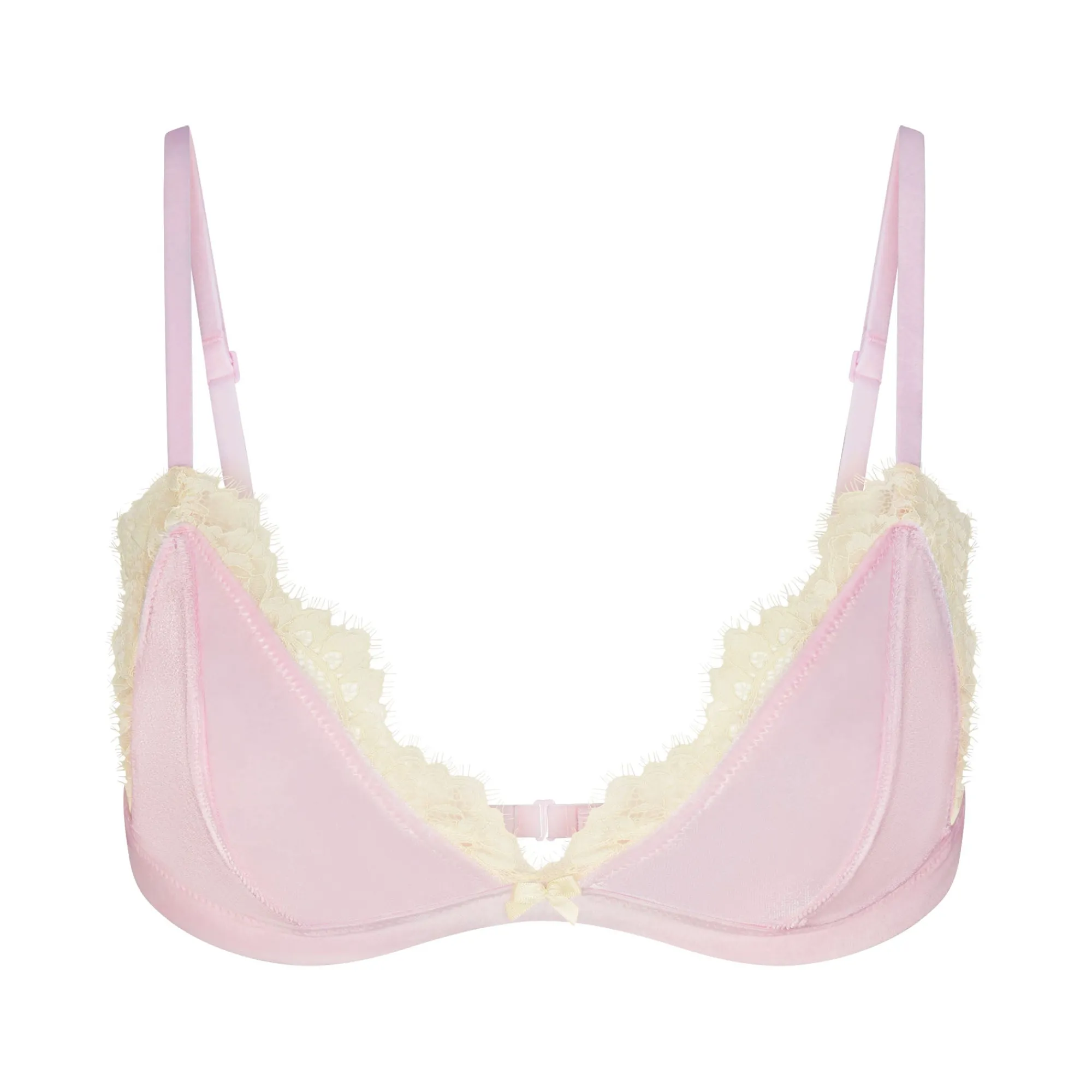 VELVET LACE TRIANGLE BRALETTE | CHERRY BLOSSOM-Skims Hot