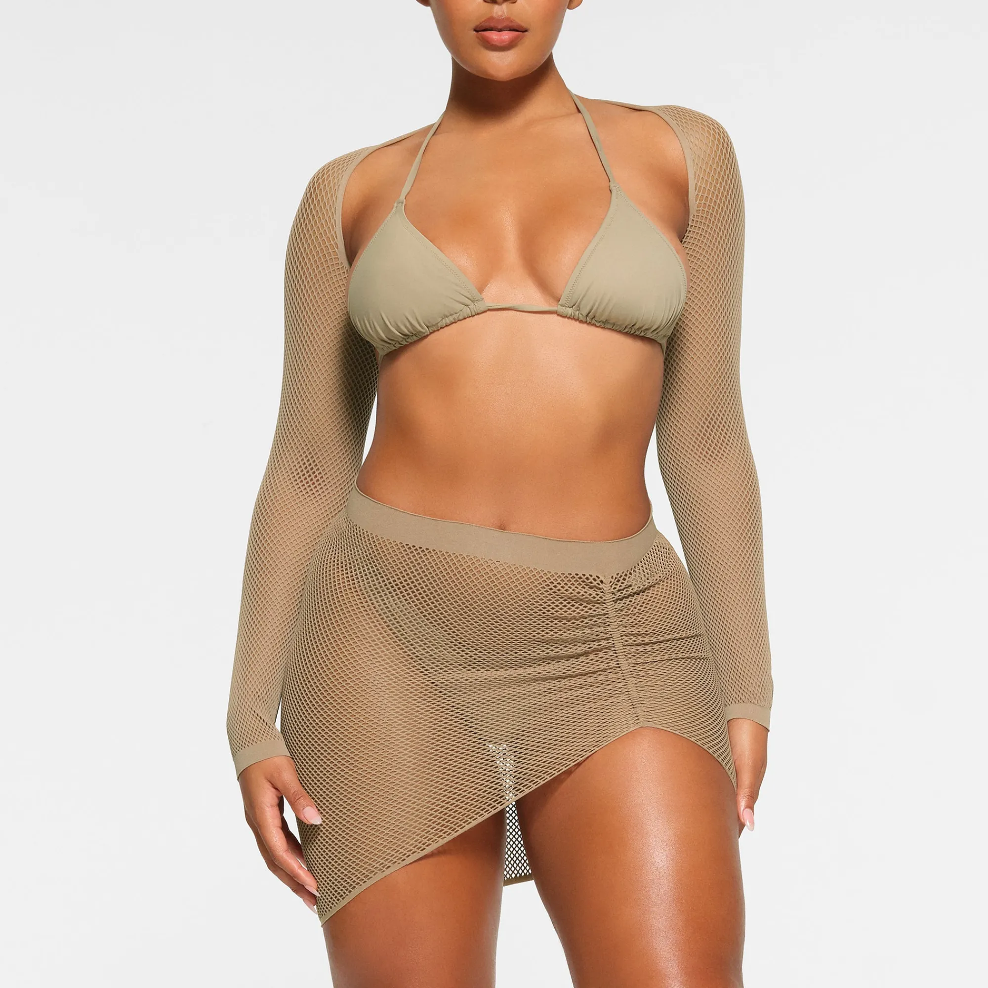 WARP KNIT COVER UP RUCHED SARONG |-Skims Sale
