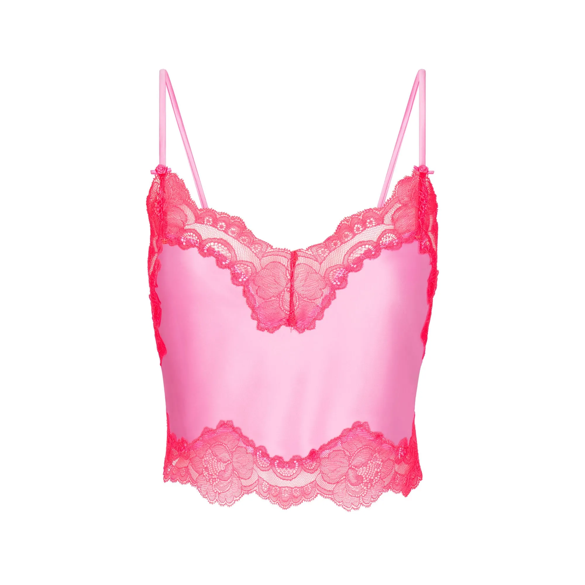 WOVEN SHINE LACE CAMI | NEON ORCHID-Skims New