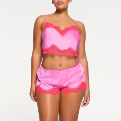 WOVEN SHINE LACE CAMI | NEON ORCHID-Skims New